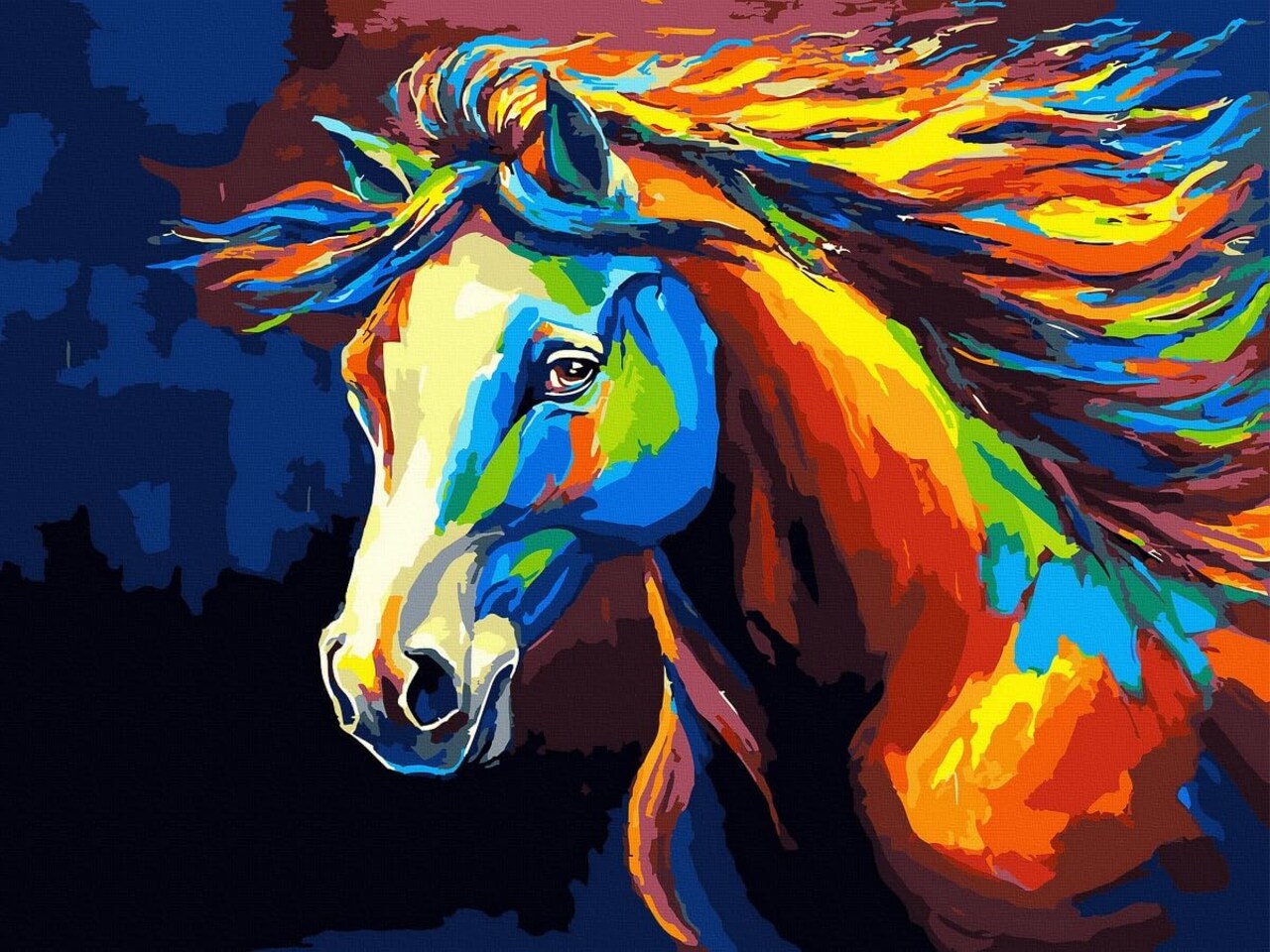 Horse Paint by Numbers Kit for Kids & Adults – Flying Horse 16×20" DIY Canvas Painting Kit, Easy Paint by Number Arts & Crafts for Home Decor